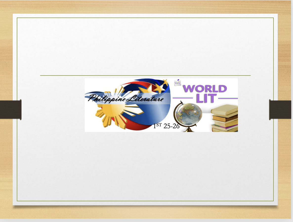 Intro to Phil Lit and World Lit