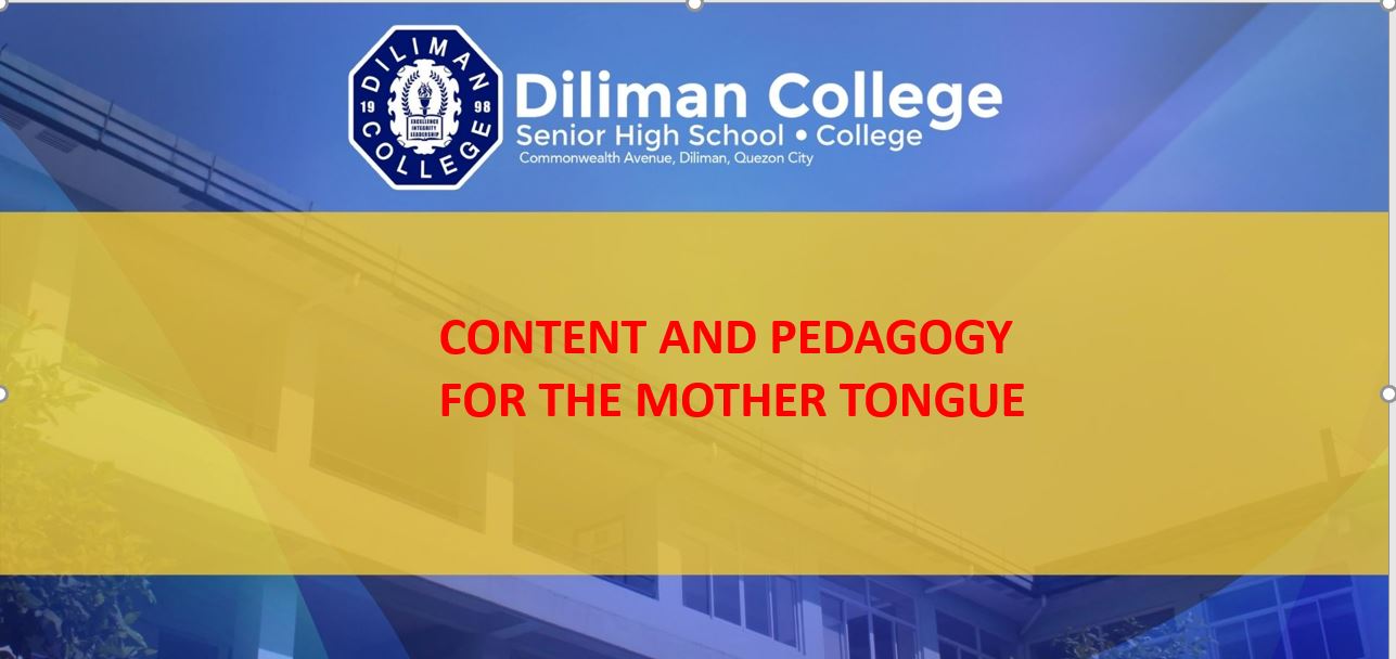 IIE_CONTENT AND PEDAGOGY FOR THE MOTHER TONGUE